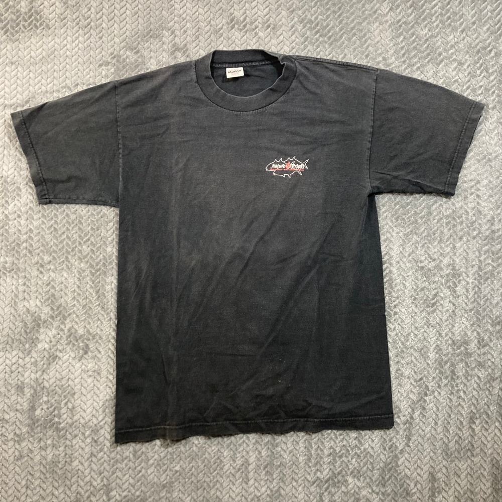 Murina T-Shirt Mens L Nature Prints Jack Trevally Ulua Black Graphic Fishing USA